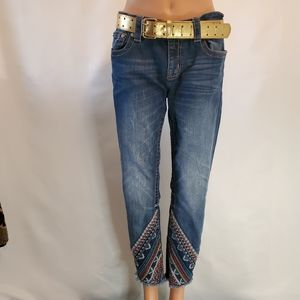 Miss Me Signature Ankle Skinny Jean's with Embroid